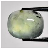 5.78ct Cushion Cabochon Natural Green Prehnite wit