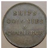Canada PE-10-31 Ships Colonies & Commerce Token  B