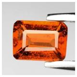 0.57ct 5.5x4mm Octagon Natural Orange Spessartite
