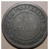 Canada NS-22B1 Trade & Navigation 1838 One Stiver