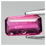0.37ct Octagon Natural Purplish Pink Tourmaline -