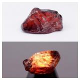 5.33ct 13.2x7.5mm Rough Natural Reddish Orange Gar