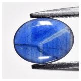 0.67ct 7x5.3mm Oval Cabochon Natural Blue Sapphire