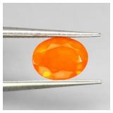 Oval Cut 100% Natural Hot Rainbow Orange Fire Opal