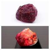 2.63ct 7.5x6.5mm Rough Natural Purplish Pink Sapph