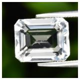 3.54ct 10x8mm VS Octagon Natural White Quartz - Br