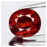 1.67ct 7x6mm Oval Natural Medium Orange Spessartit