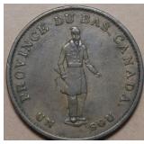 Canada LC-8A2 Habitant Bank of Montreal 1837 Half