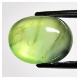 3.98ct 11x9mm Oval Cabochon Natural Green Prehnite