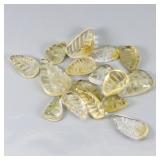 Handcrafted Leaf Carving Natural Yellow Citrine Br