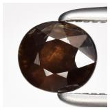 0.62ct Oval Natural Deep Yellowish Green Sapphire