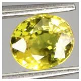 Oval Cut Heated Natural Top Yellow Sapphire Austra