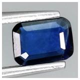 Emerald Cut Heated Natural Top Rich Blue Sapphire