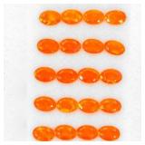 Oval Natural Hot Rainbow Orange Fire Opal 20pcs 5.