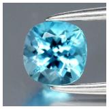 0.58ct 5x4.8mm VVS Cushion Natural Sky Blue Topaz