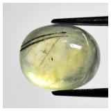 3.68ct Oval Cabochon Natural Green Prehnite with B