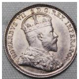 Canada 5 Cents 1908  Mounted
