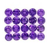 Round Cut Natural Top Purple Amethyst Uruguay Lot