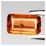 0.47ct 6.2x3.7mm VS Octagon Natural Orange Spessar