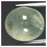 6.51ct 12.7x11mm Oval Cabochon Natural Green Beryl