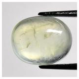 2.94ct 10.3x8.2mm Oval Cabochon Natural Green Preh