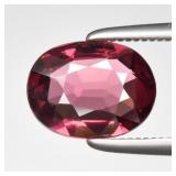 1.39ct VS Oval Natural Purplish Pink Rhodolite Gar