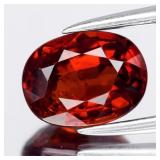 1.59ct 7.3x5.5mm Oval Natural Medium Orange Spessa