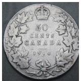 Canada 50 Cents 1910 Victorian Leaves