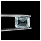 Emerald Cut Natural Unheated Top Green Blue Aquama