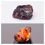 3.66ct 11.3x7.7mm Rough Natural Reddish Orange Gar