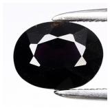 1.69ct 7.5x5.5mm Oval Natural Deep Purple Spinel -