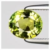 0.84ct 6.5x5.5mm VS Oval Natural Green Tourmaline