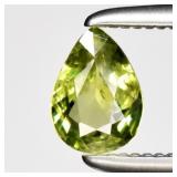 0.36ct 5.3x3.8mm Pear Natural Green Sapphire - Unh