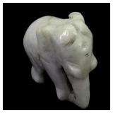 281ct 48x38mm Elephant Carving Natural White Jade
