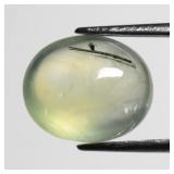 4.38ct 11x9mm Oval Cabochon Natural Green Prehnite
