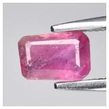 0.36ct Octagon Natural Purplish Pink Tourmaline -