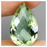Pear Cut Natural Top Rich Green Amethyst Brazil 10