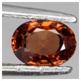 Oval Cut Natural Unheated Top Orange Zircon Tanzan