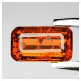 0.68ct 6.5x3.5mm Octagon Natural Orange Spessartit