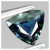 Trilliant Cut Natural Top Rich Green Blue Sapphire