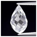 2.79ct 10.5x6mm VVS Briolette Natural White Topaz