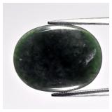 5.25ct 18.2x14mm Oval Cabochon Natural Green Jade