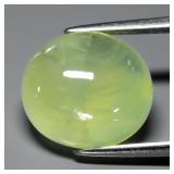 8.10ct 12.3x11.2mm Oval Cabochon Natural Green Pre