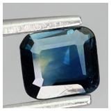 Emerald Cut Heated Natural Top Green Blue Sapphire