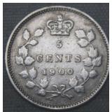 Canada 5 Cents 1900 Round 00