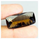 Fancy Concave Cut Natural Clean Smoky Quartz Brazi