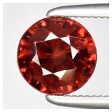 1.30ct 6mm Round Natural Pinkish Orange Pyrope Gar