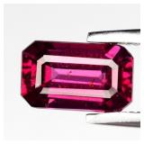 1.10ct Octagon Natural Purplish Pink Rhodolite Gar