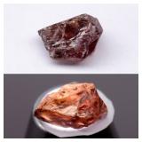 1.74ct 6.8x5.3mm Rough Natural Orangish Purple Zir