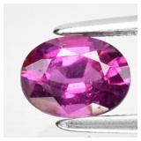 0.86ct Oval Natural Pinkish Purple Rhodolite Garne